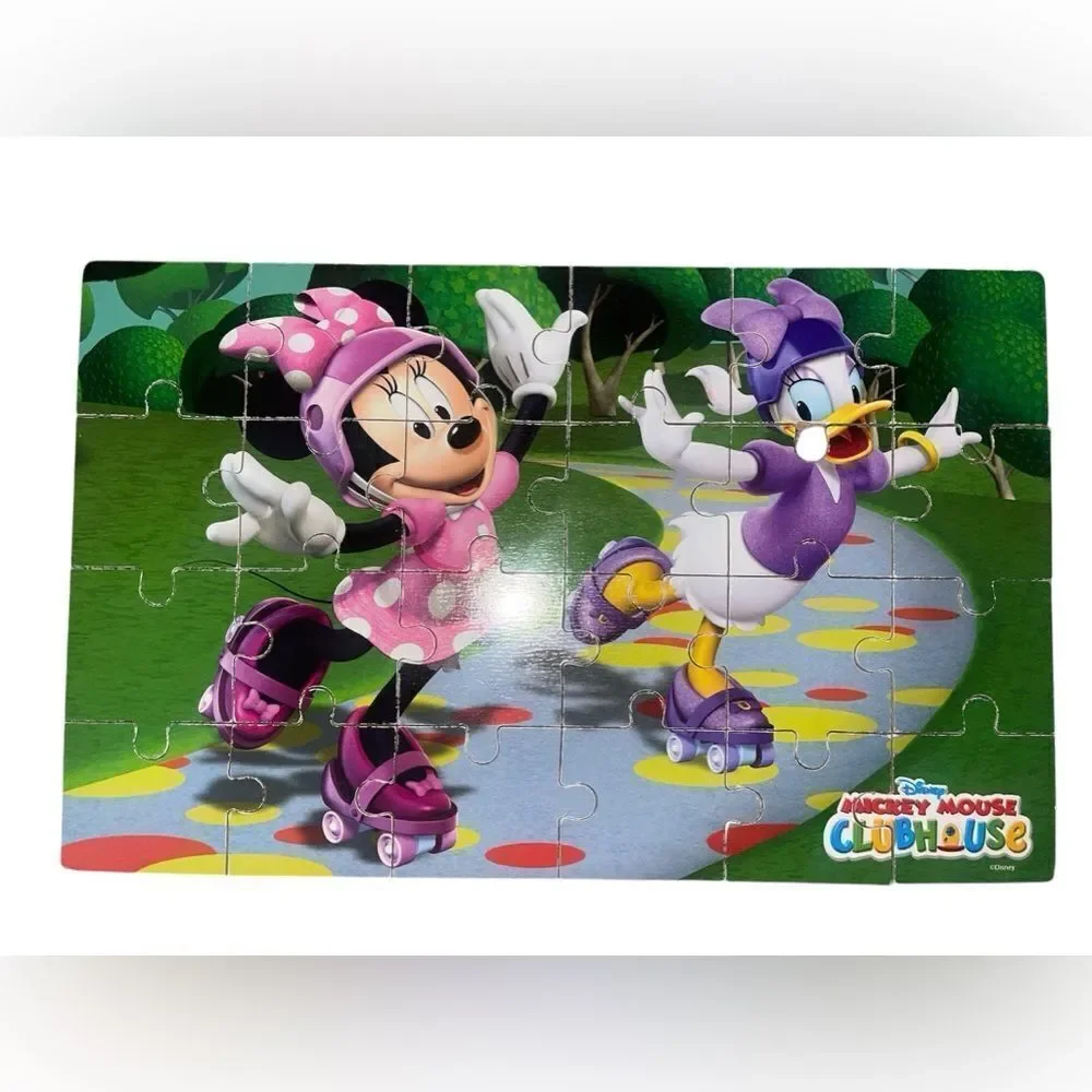 Disney Princess, Fairies and Mickey Mouse Clubhouse Box of 4 Wooden Puzzles